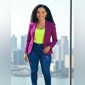 NWT! Blue Age Denim Collection Young Women Hand Painted Jeans Juniors 7